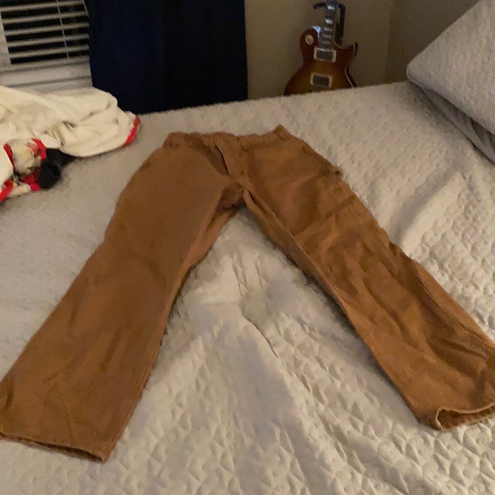 Brown Carhartt, loose fit, work pants